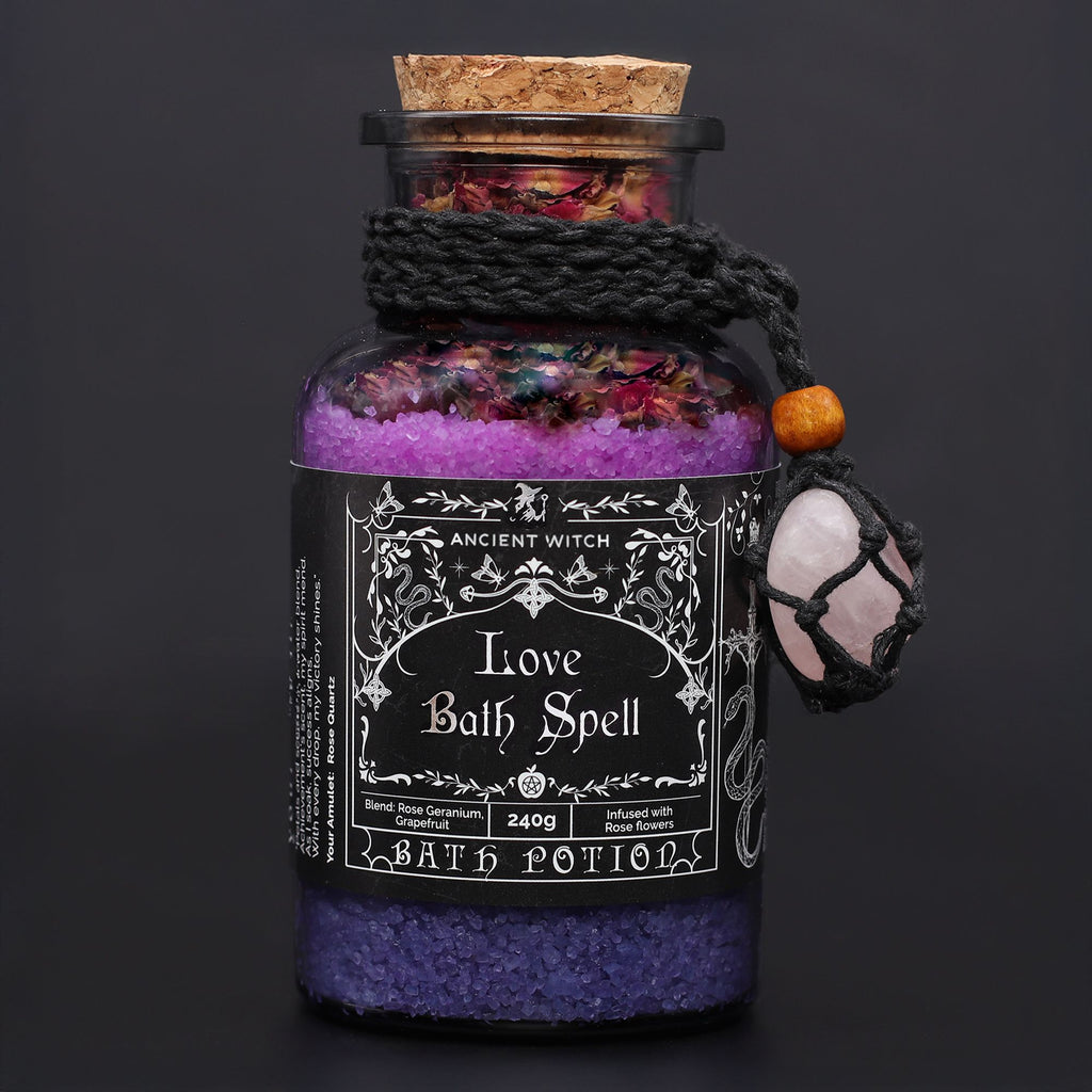 Poción de baño Brujas Antiguas Amor con cuarzo rosa 240 g