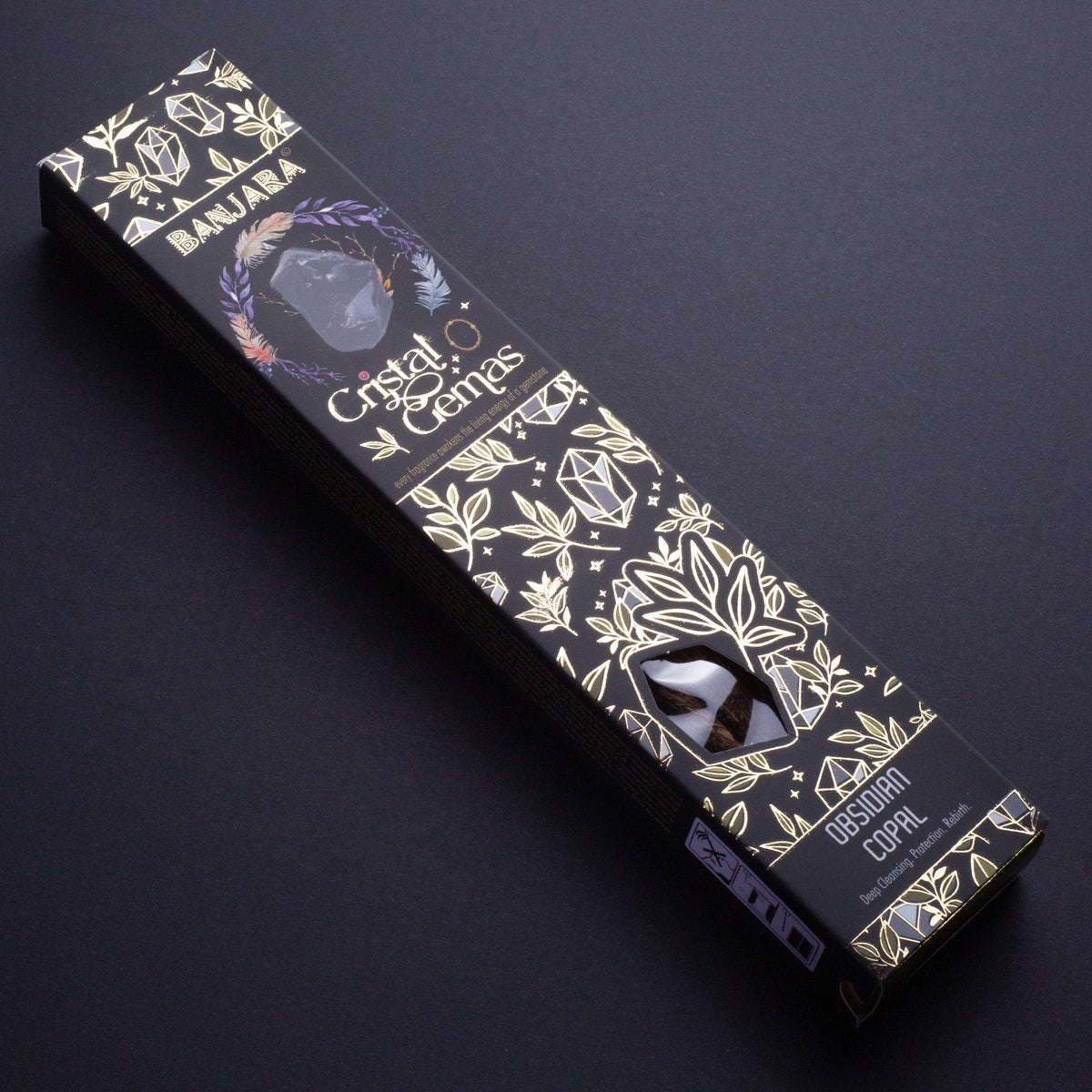 Incienso Banjara Copal con obsidiana 15 g
