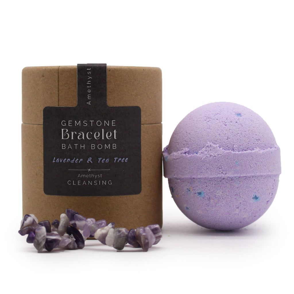 Bomba de baño con pulsera de amatista 140 g