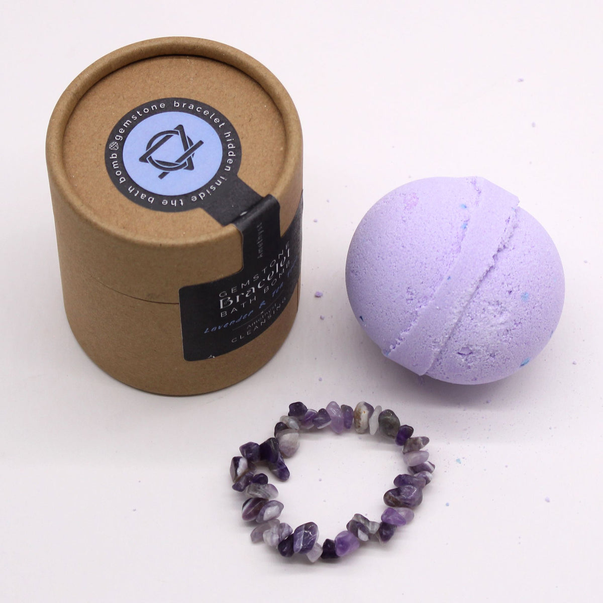 Bomba de baño con pulsera de amatista 140 g