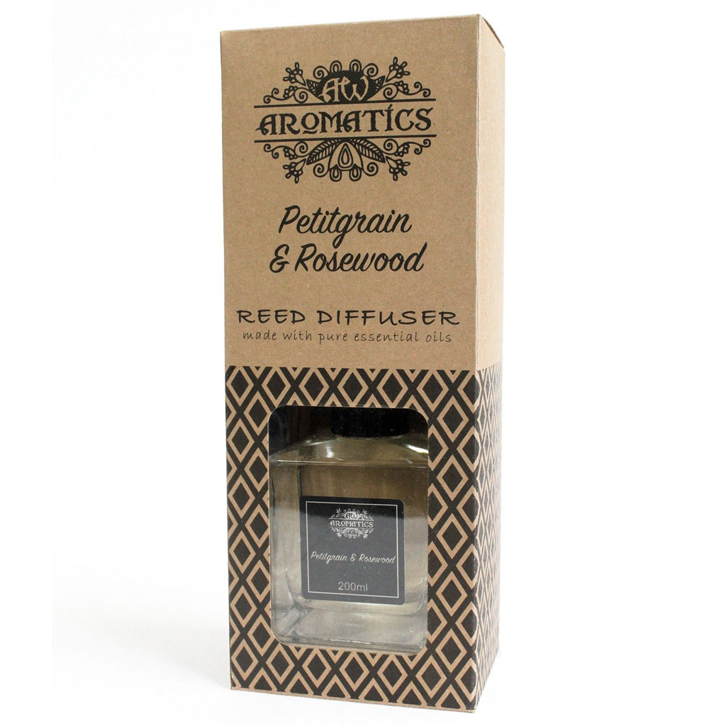 Difusor de varillas con aceites esenciales de petitgrain y palo de rosa