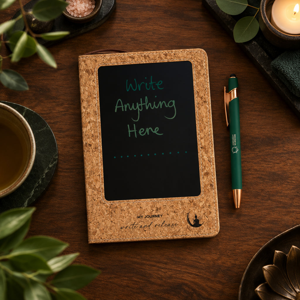 Cuaderno con pantalla LCD A5 efecto corcho