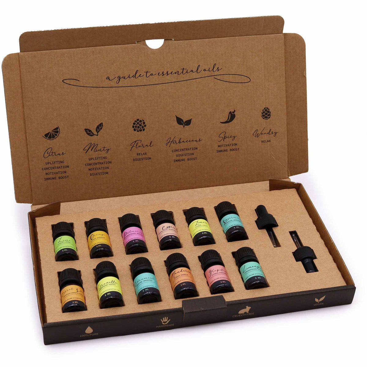 Set de aceites esenciales Verano 12 aceites de 5 ml