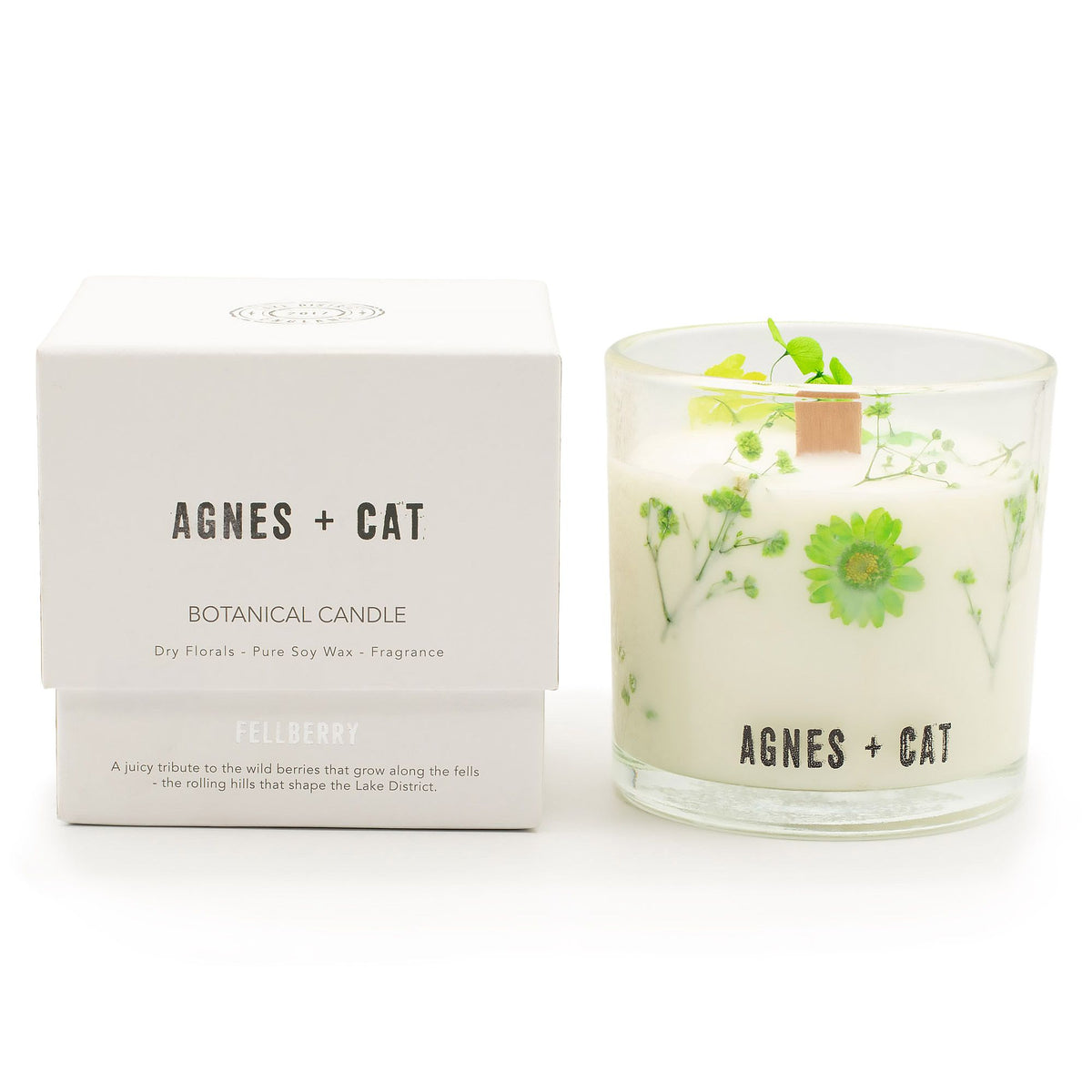 Vela de soja botánica Agnes + Cat  - Fellberry