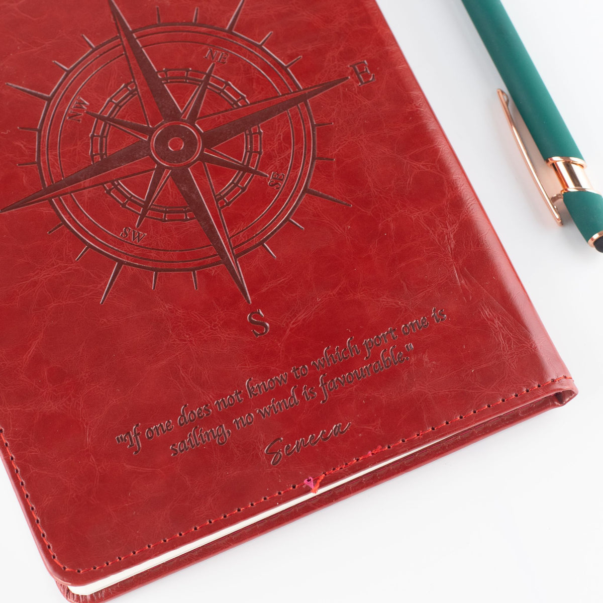 Cuaderno con pantalla LCD A5 efecto cuero rojo