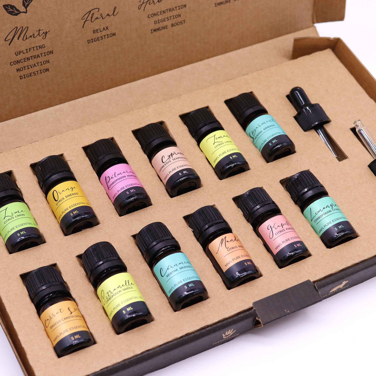 Set de aceites esenciales Verano 12 aceites de 5 ml