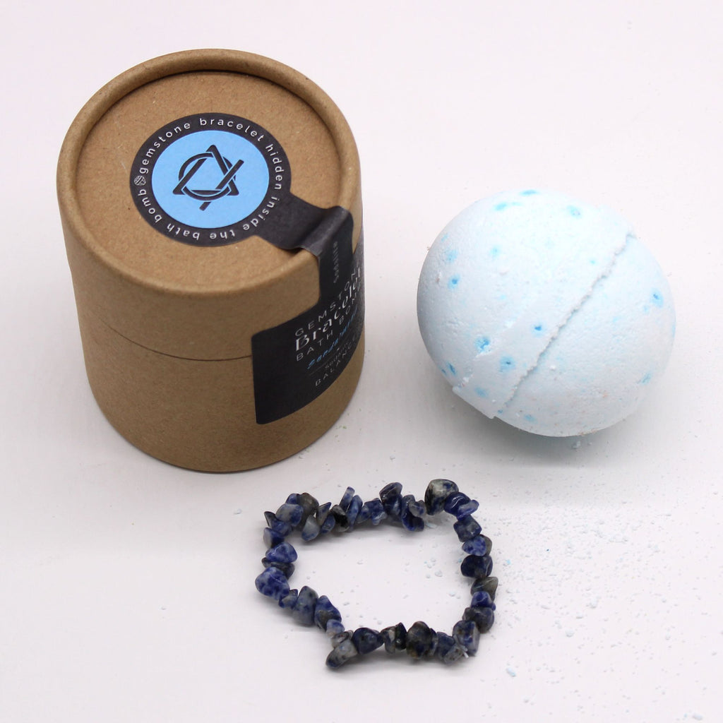 Bomba de baño con pulsera de sodalita 140 g