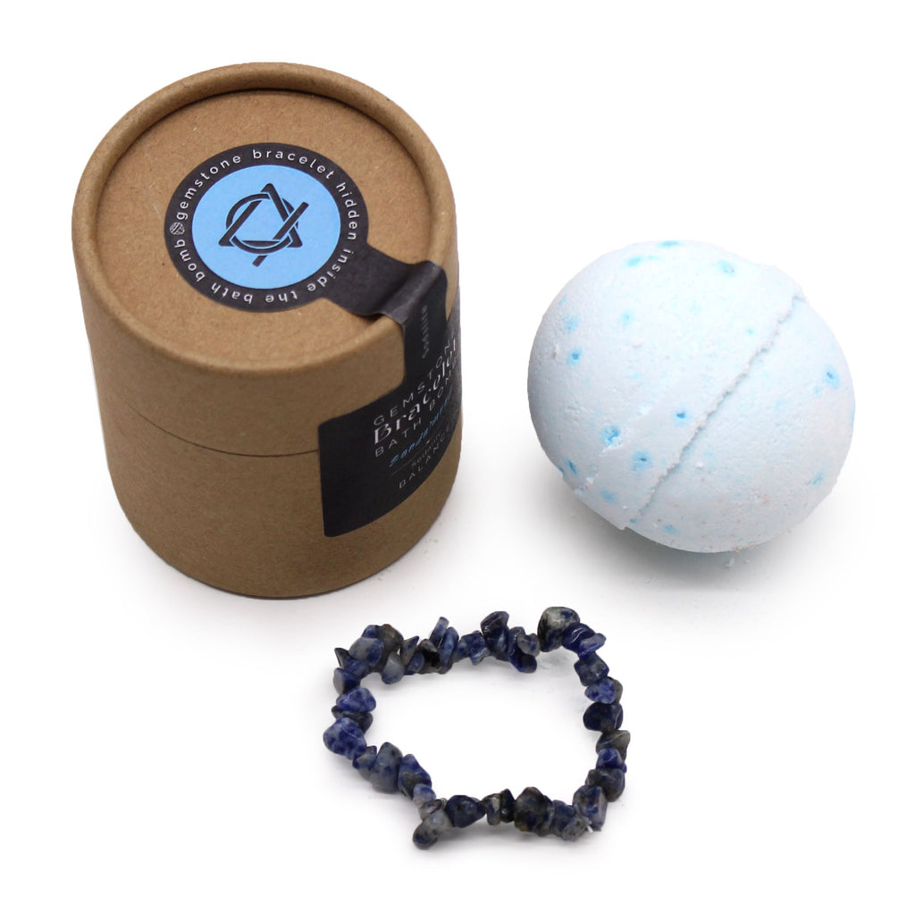 Bomba de baño con pulsera de sodalita 140 g