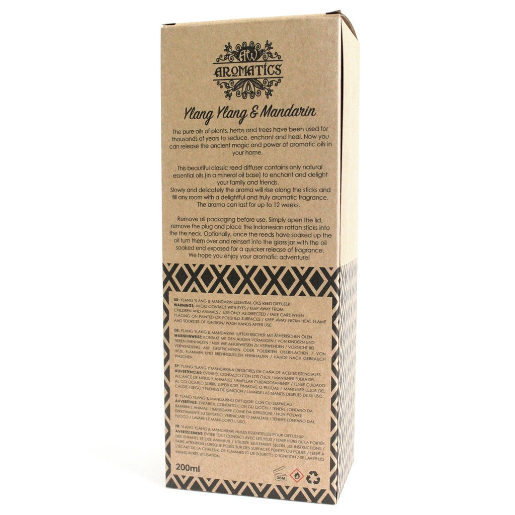 Difusor de varillas con aceites esenciales de ylang ylang y mandarina