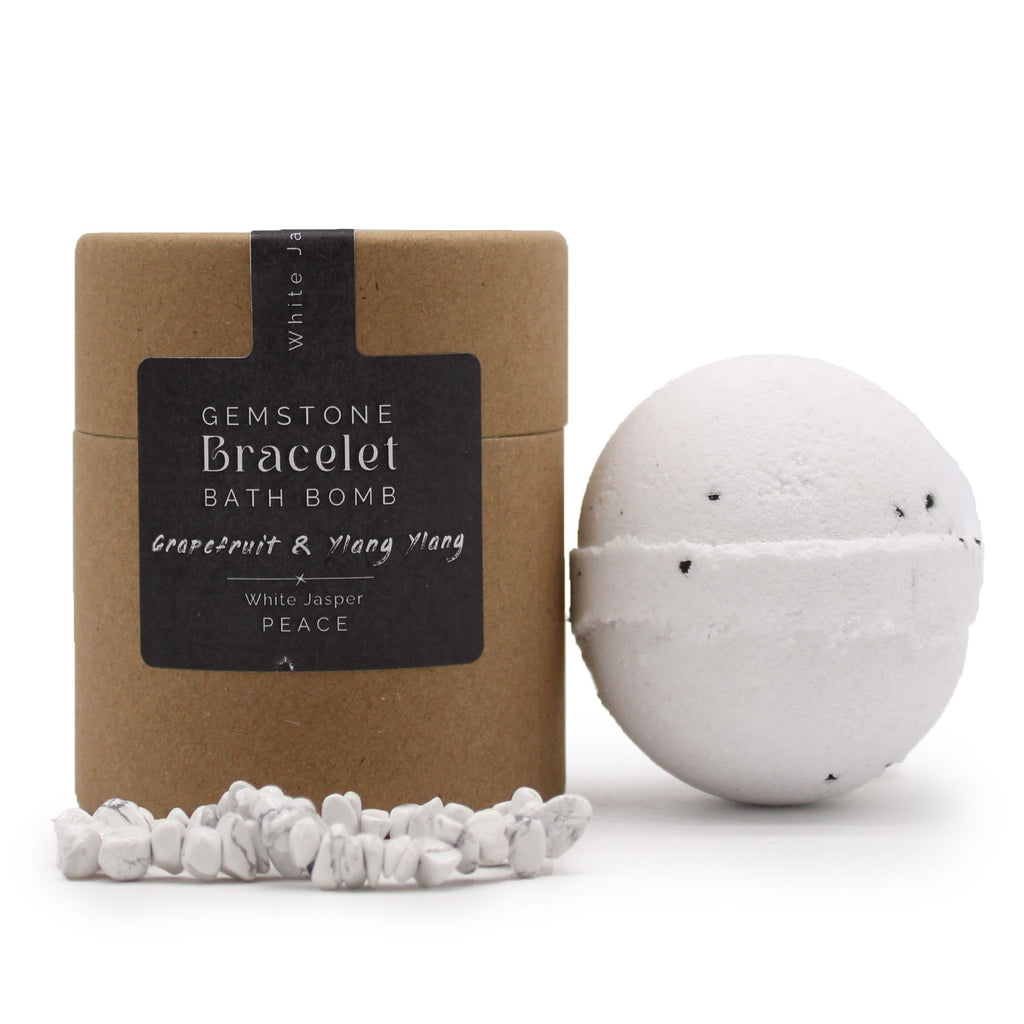 Bomba de baño con pulsera de jaspe blanco 140 g