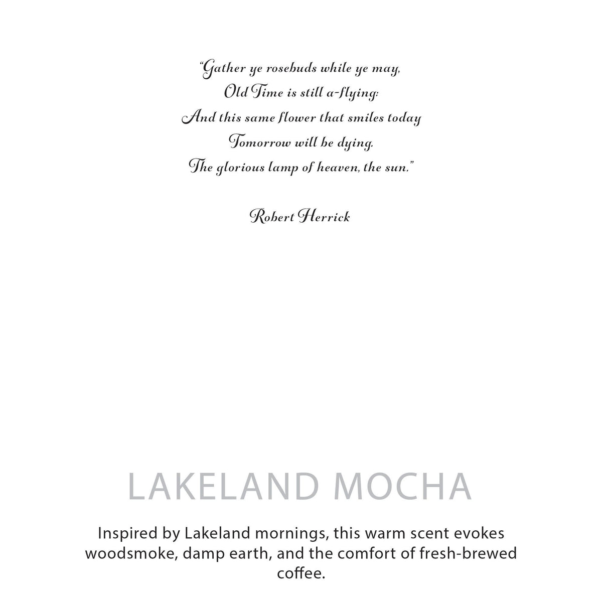 Vela de soja botánica Agnes + Cat  - Lakeland Mocha