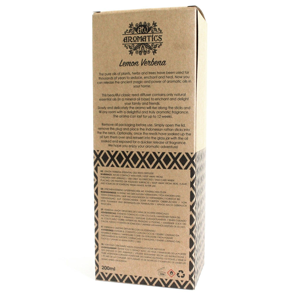 Difusor de varillas con aceite esencial de verbena de limón