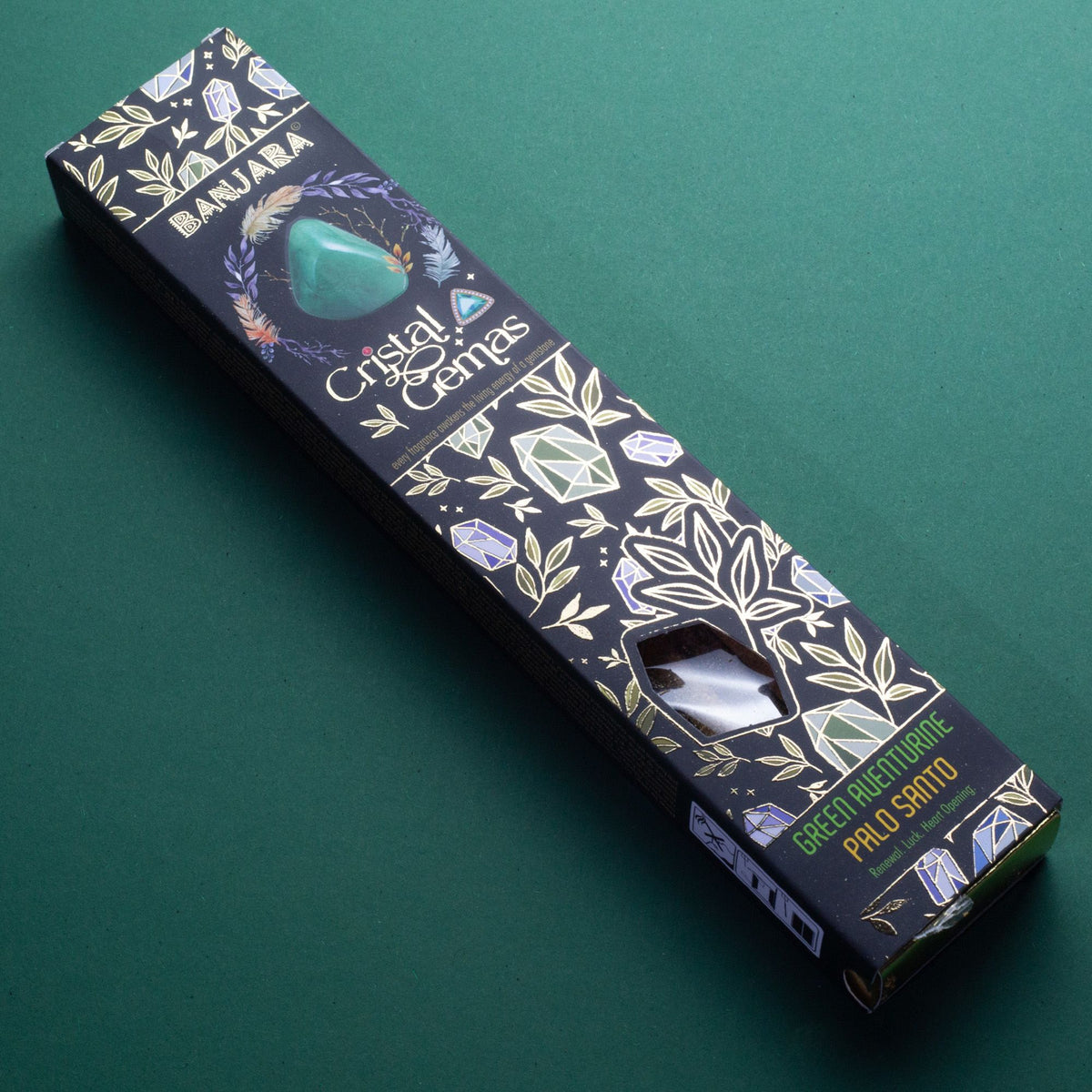 Incienso Banjara Palo santo con aventurina verde 15 g