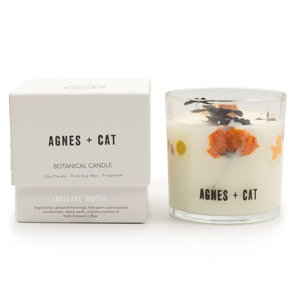 Vela de soja botánica Agnes + Cat  - Lakeland Mocha