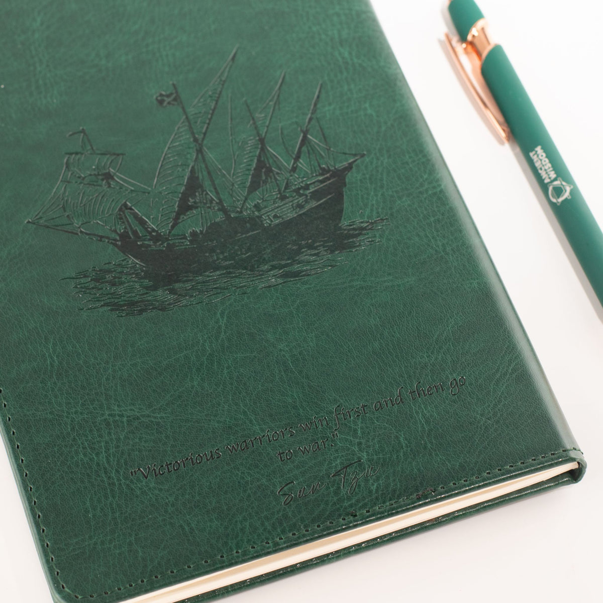 Cuaderno con pantalla LCD A5 efecto cuero verde