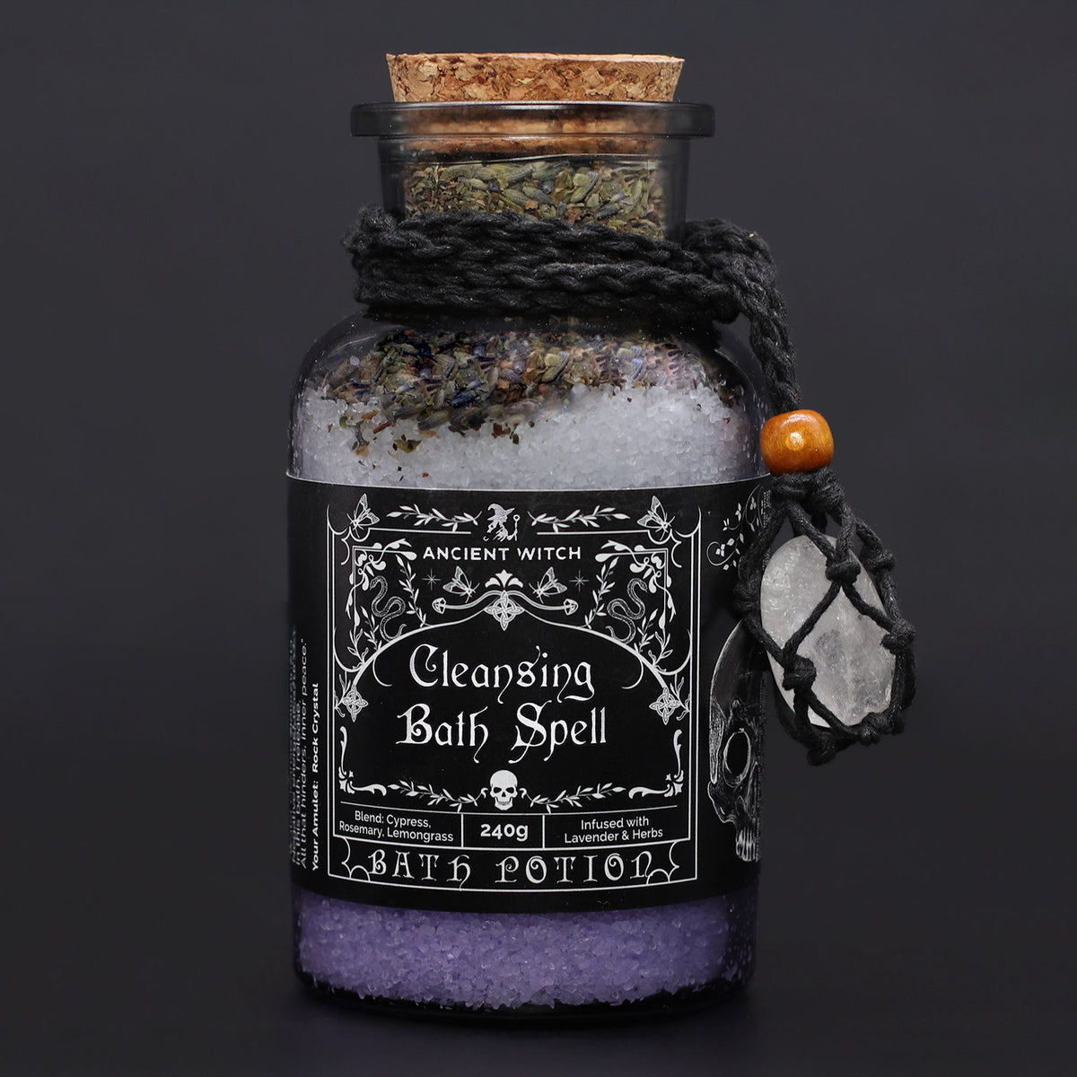 Poción de baño Brujas Antiguas Purificación con cristal de roca