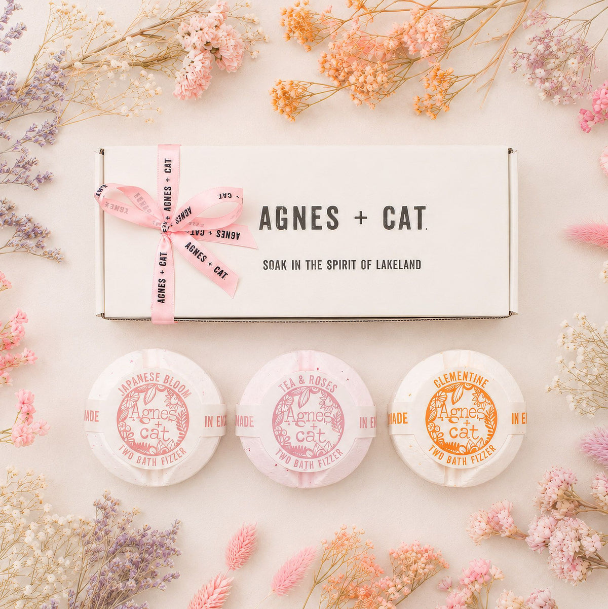 Set de regalo 3 bombas de baño florales y cítricas