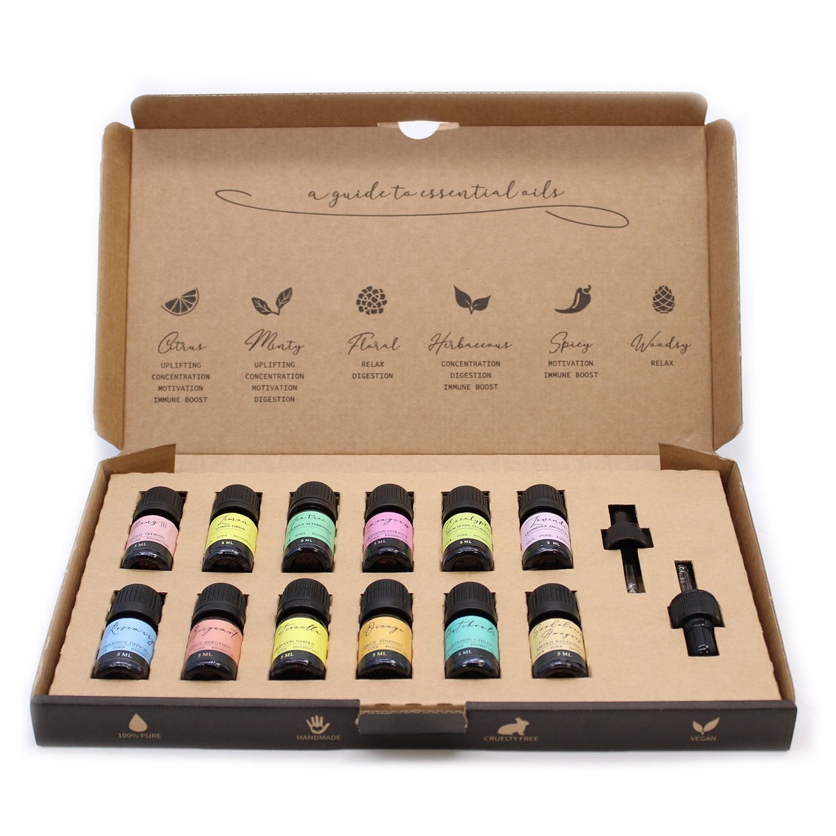 Set de aceites esenciales Los 12 favoritos 12 aceites de 5 ml