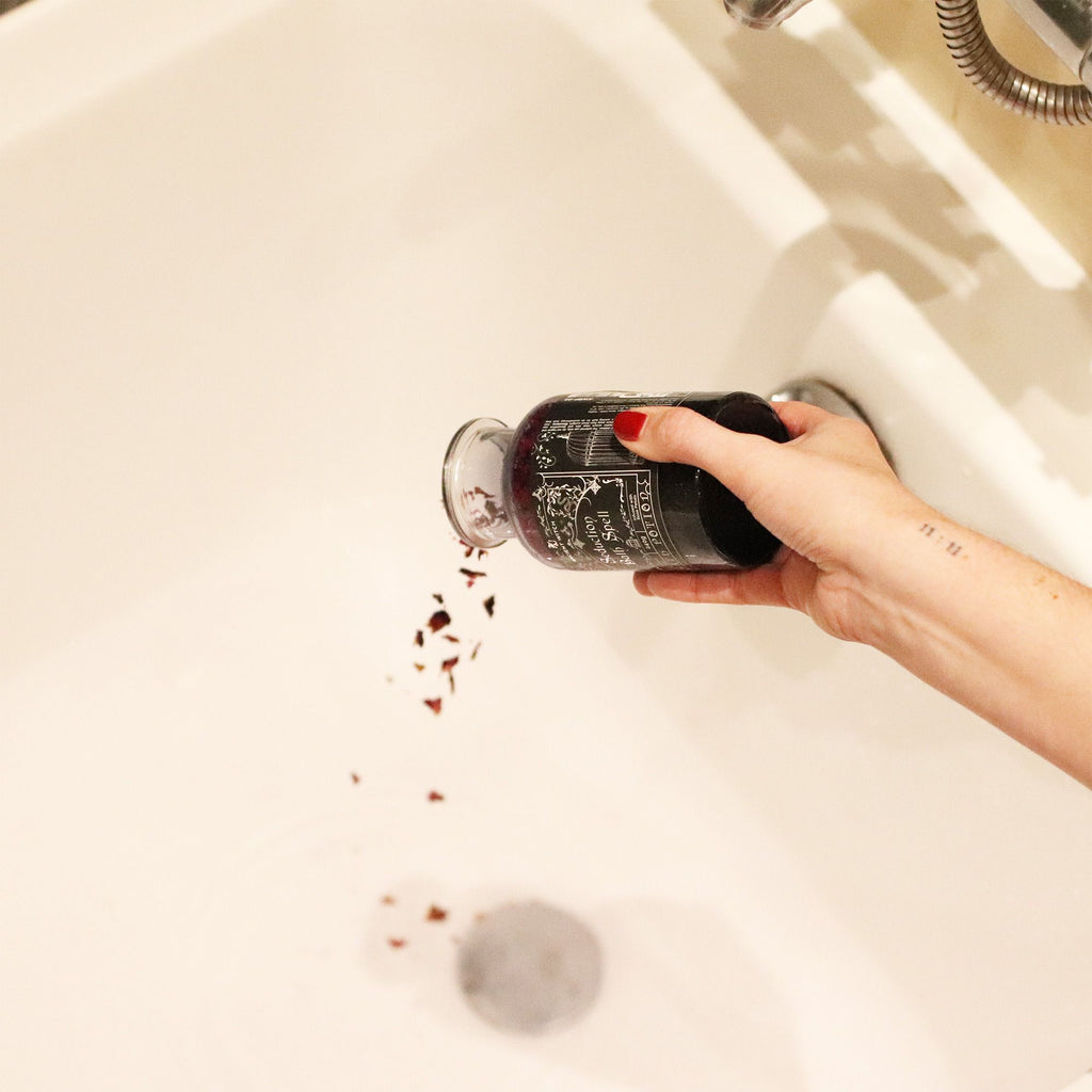 Poción de baño Brujas Antiguas Seducción con amuleto de amatista