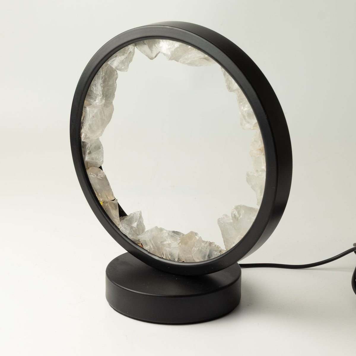 Lámpara Halo Mente Zen con cuarzo transparente