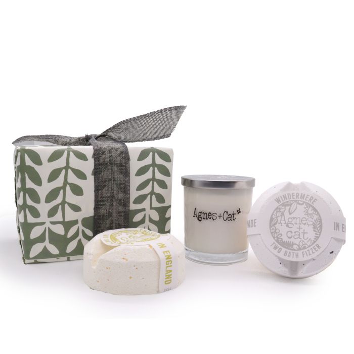 Set con bombas de baño Windermere y Cítricos y vela Luna de Terciopelo