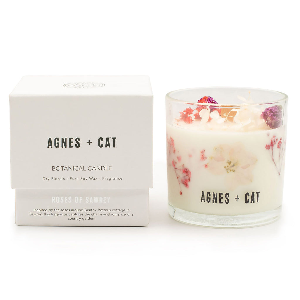 Vela de soja botánica Agnes + Cat - Roses of Sawrey