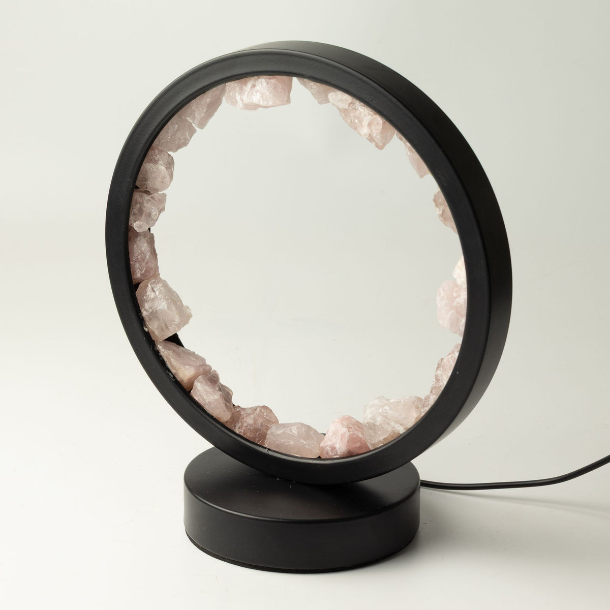 Lámpara Halo Cuerpo Zen con cuarzo rosa