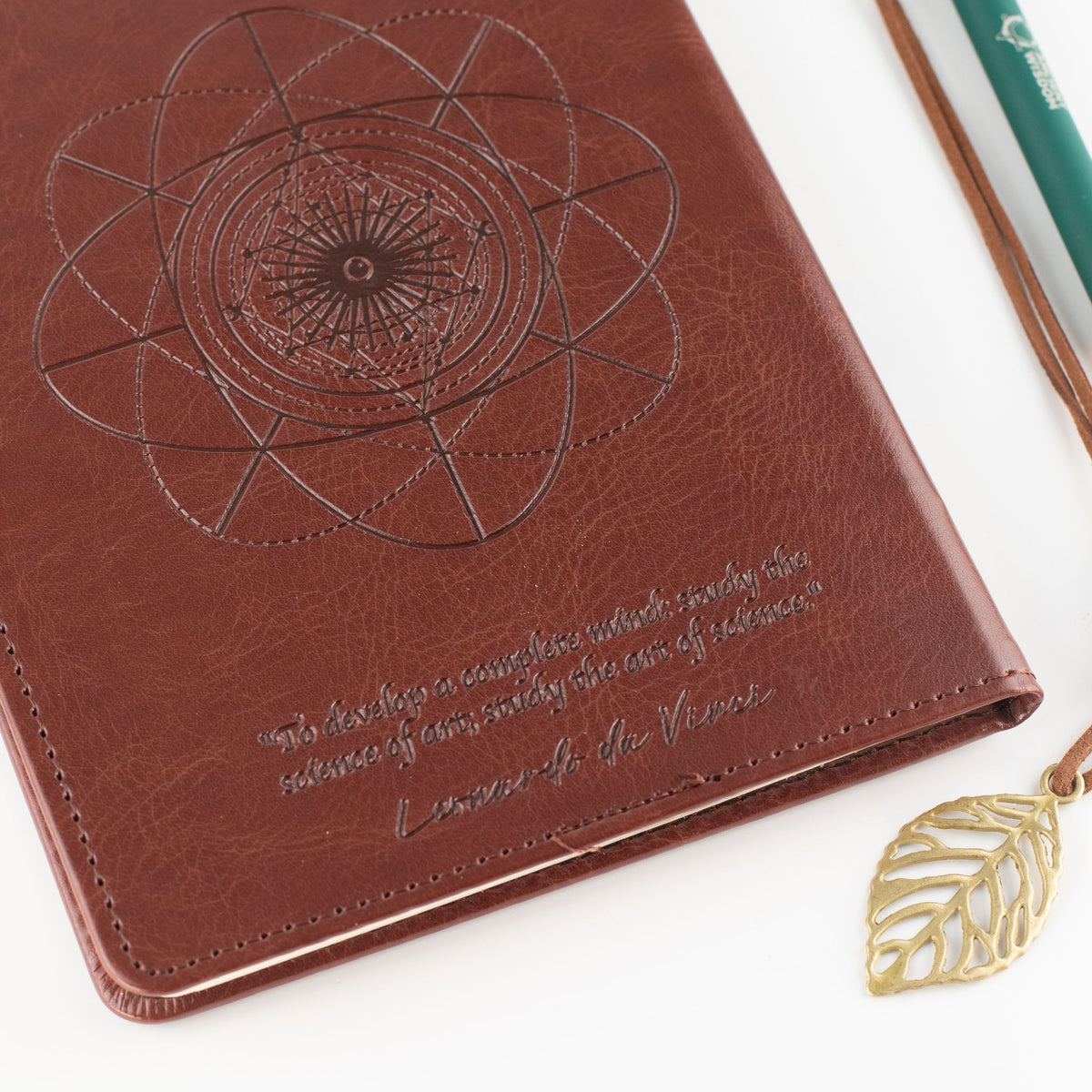 Cuaderno con pantalla LCD A5 efecto cuero marrón
