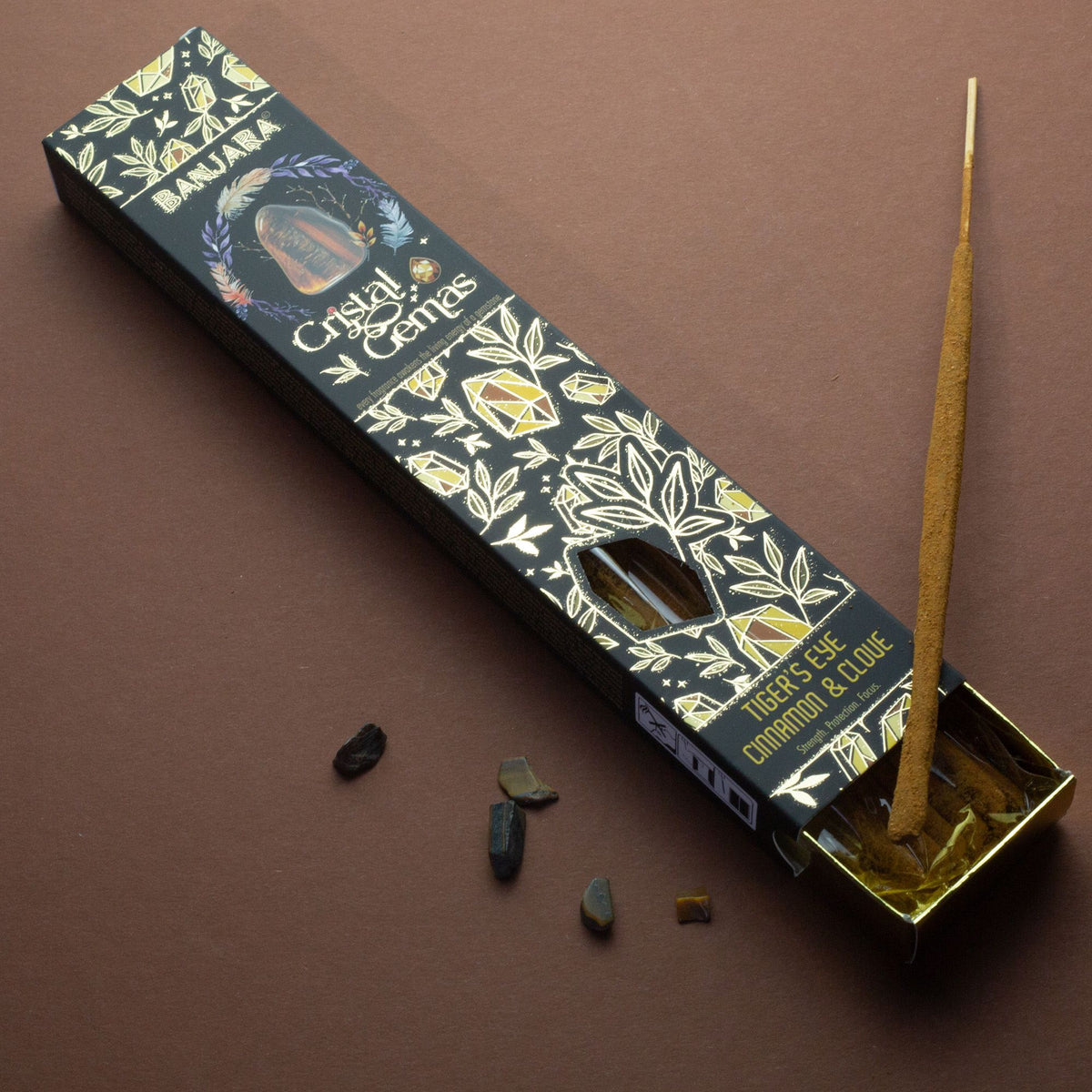 Incienso Banjara Canela y clavo con ojo de tigre 15 g