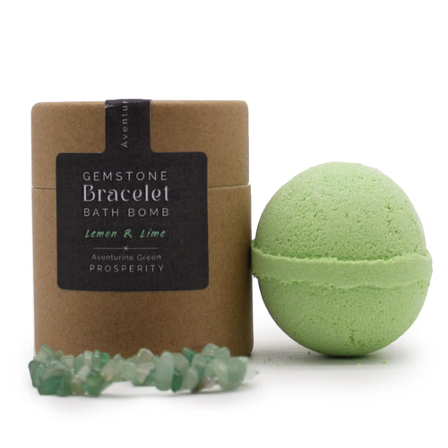 Bomba de baño con pulsera de aventurina verde 140 g